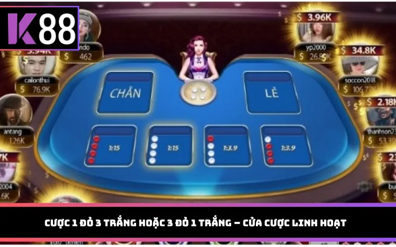 Cược 1 đỏ 3 trắng hoặc 3 đỏ 1 trắng – Cửa cược linh hoạt